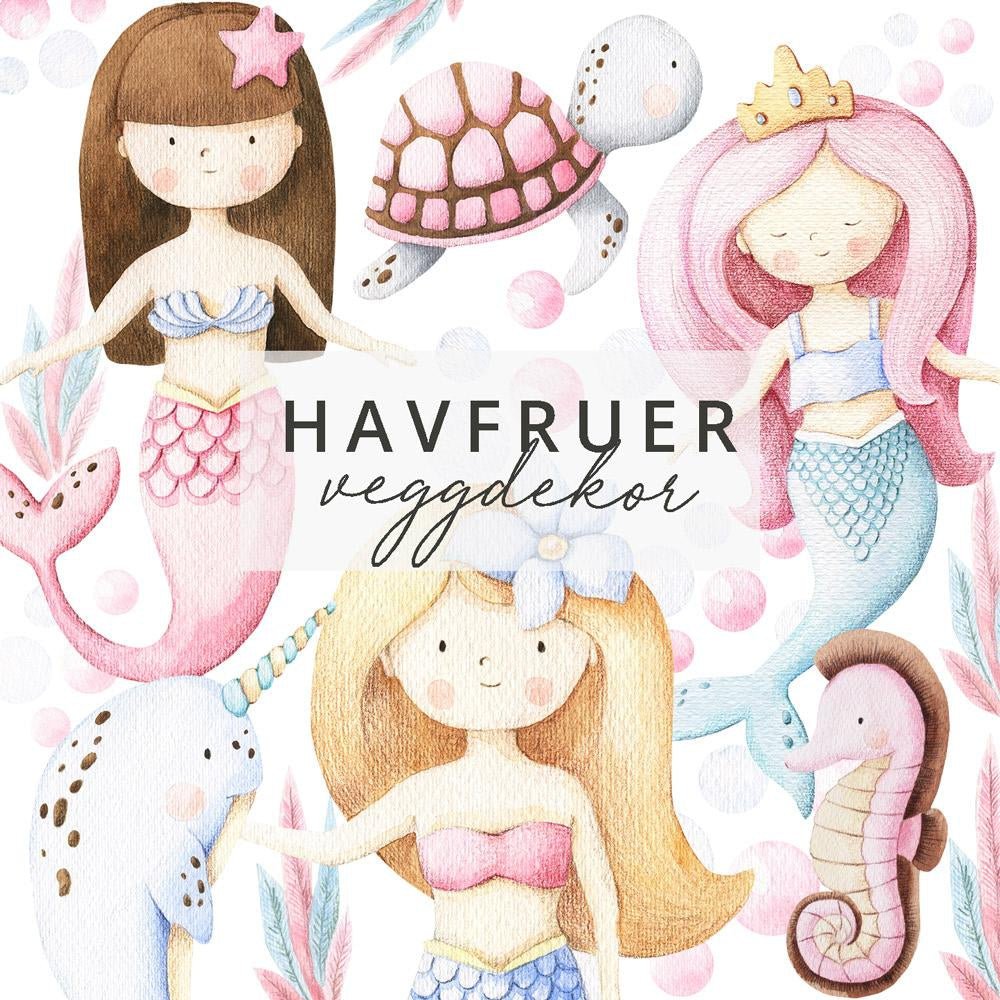 Havfruer klistremerker - Lindas Dekor