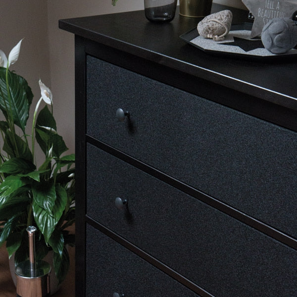 Glitter sort kontaktplast 67,5 cm x 2 meter