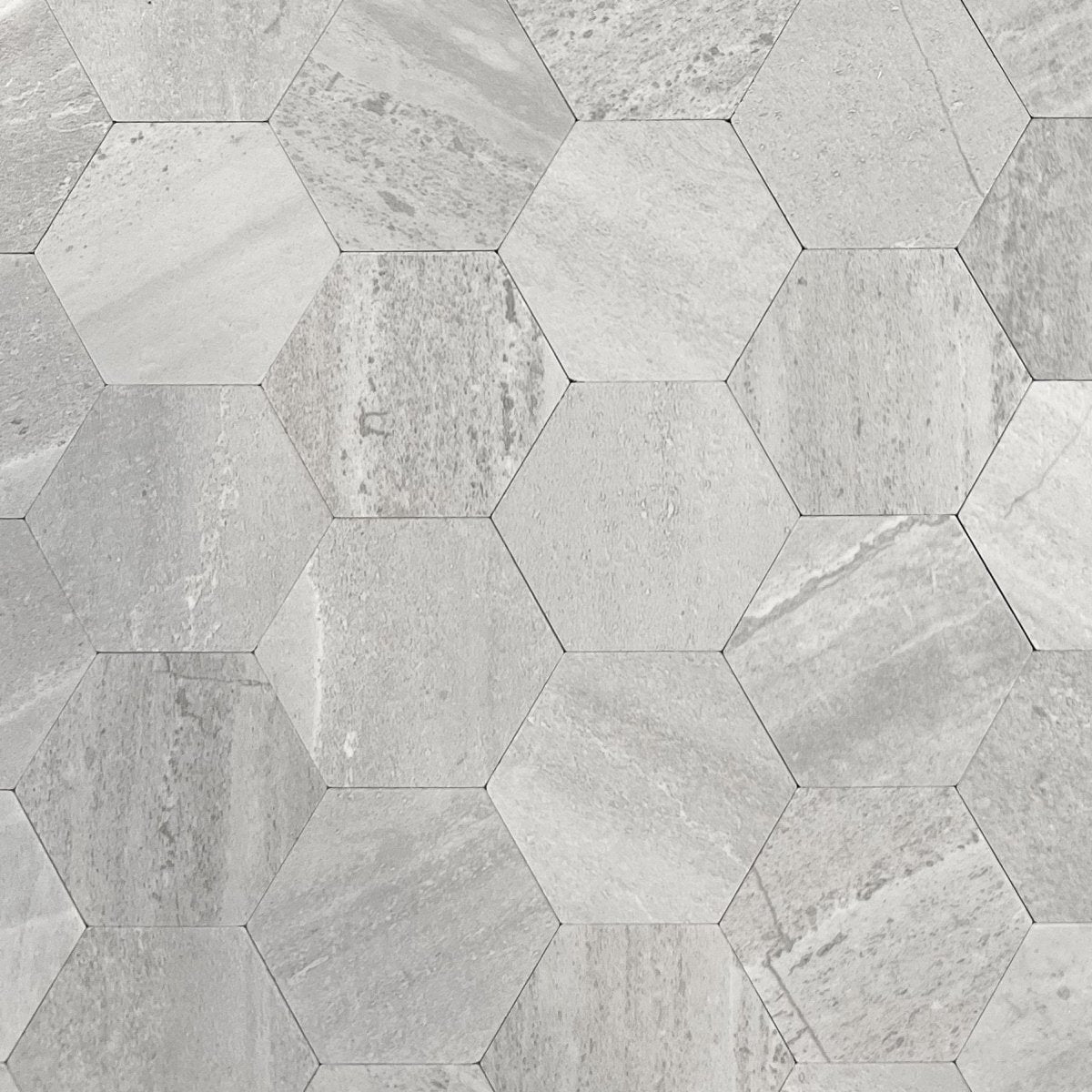 10 - pk Hexagon lysegrå betong selvklebende veggfliser - Lindas Dekor