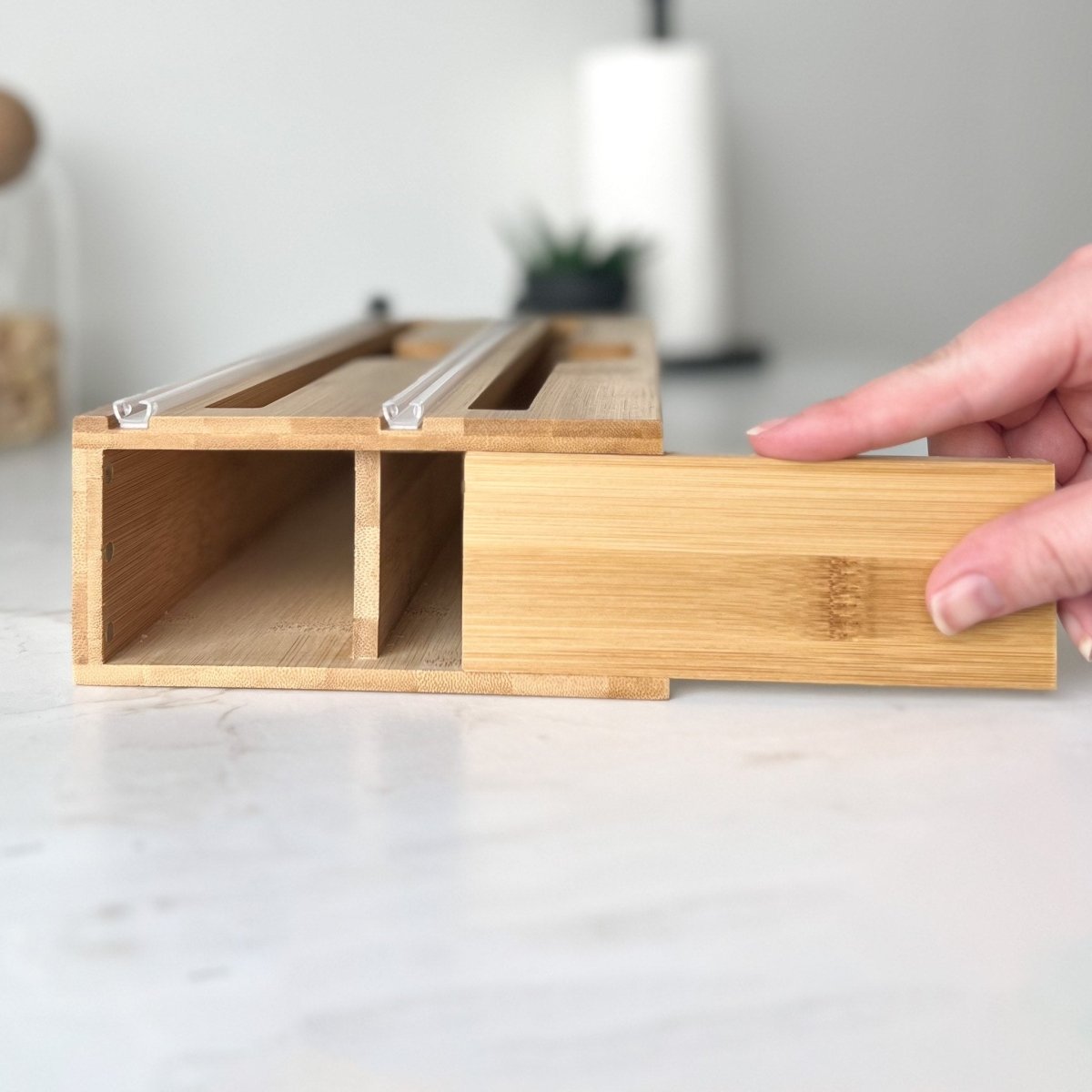 Foliedispenser, bambus - Lindas Dekor