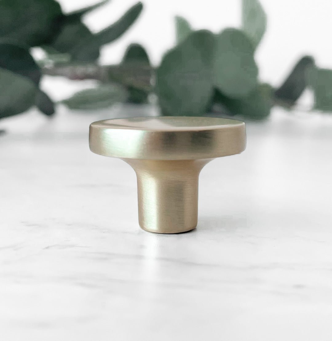 Knott børstet messing 30 mm - Lindas Dekor