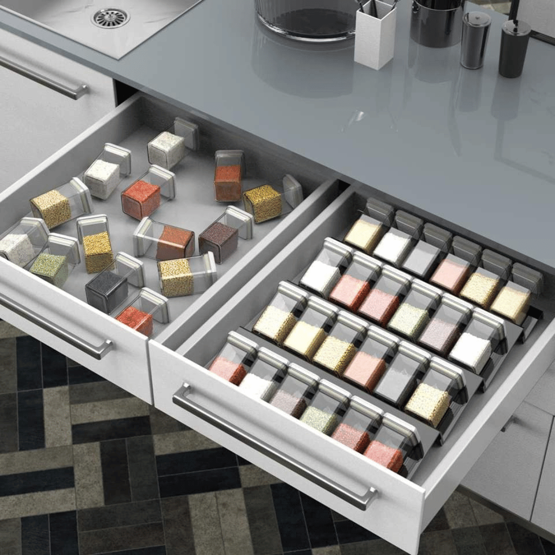 Skuffeinnsats krydder, transparent