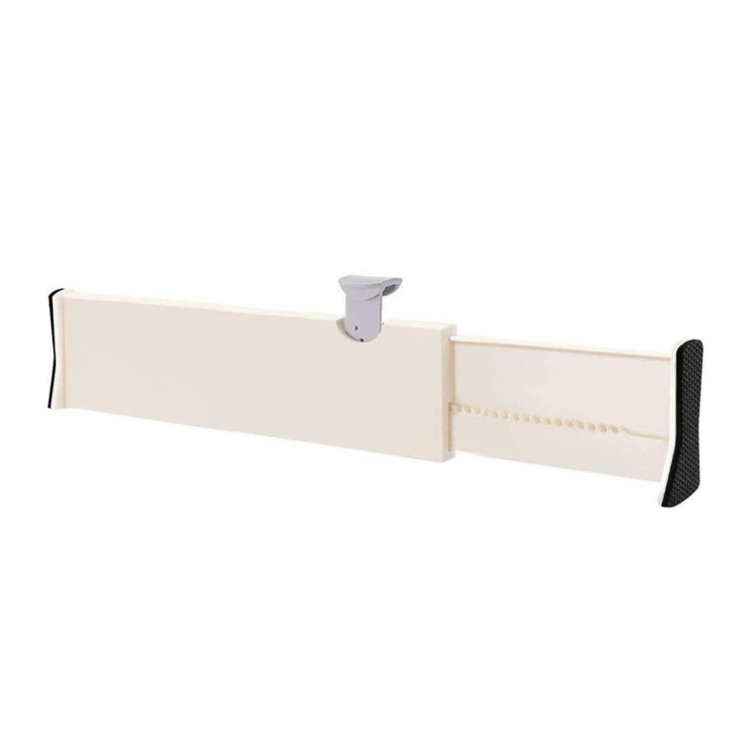 Nærbilde av skuffeorganisator med tilpasningsmekanisme for fleksibel inndeling.