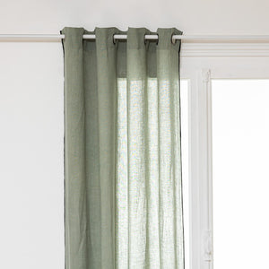 Linah gardin i 100% lin, celadongrønn 130 x 260 cm