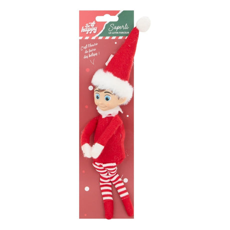Rampenisse Saperli Popette rød 30 cm 2-pk, nissen i esken