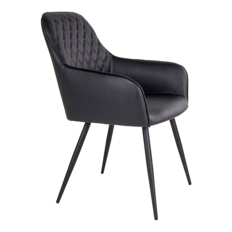 2-pk Harbo spisestol sort PU-skinn