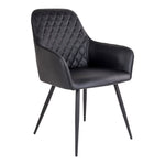 2-pk Harbo spisestol sort PU-skinn