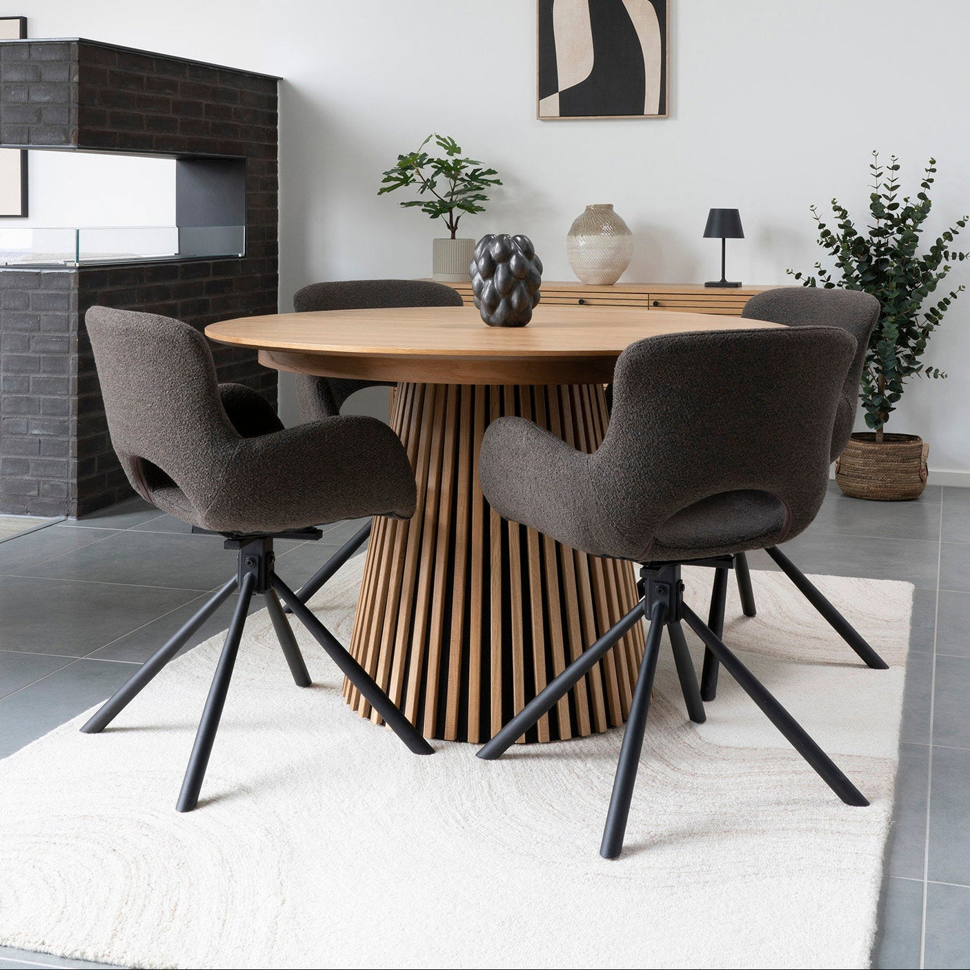 2-pk Amorim dreibar spisestol lys brun