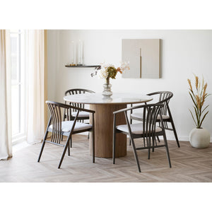 House Nordic Agustin smoked/sand spisestol