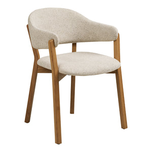Dunkirk spisestol med armlener natur/beige