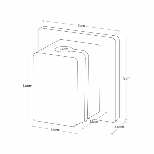 5 - pk Magnetisk kabelholder hvit - Lindas Dekor