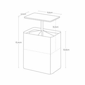 Praktisk baderomsoppbevaring med trykkåpning og romdelt innsats