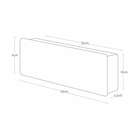 Vegghengt nøkkelboks med strukturert matt overflate og smart innvendig oppbevaring