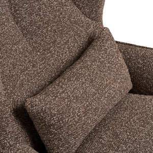 Blenheim svingbar loungestol i brunt tekstil med skumpolstring