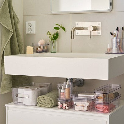 Transparent plastboks til kjøkkenorganisering