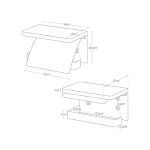 Moderne toalettpapirholder i sort finish – perfekt for stilrene og funksjonelle baderom.