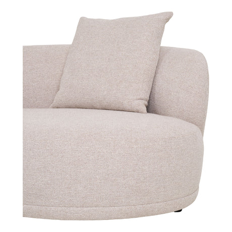 Kingston Lounge Sofa venstrevendt – stilfull sofa i beige sett fra siden.