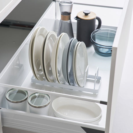 Tallerkenstativ hvit 32 x 11 x 9 cm