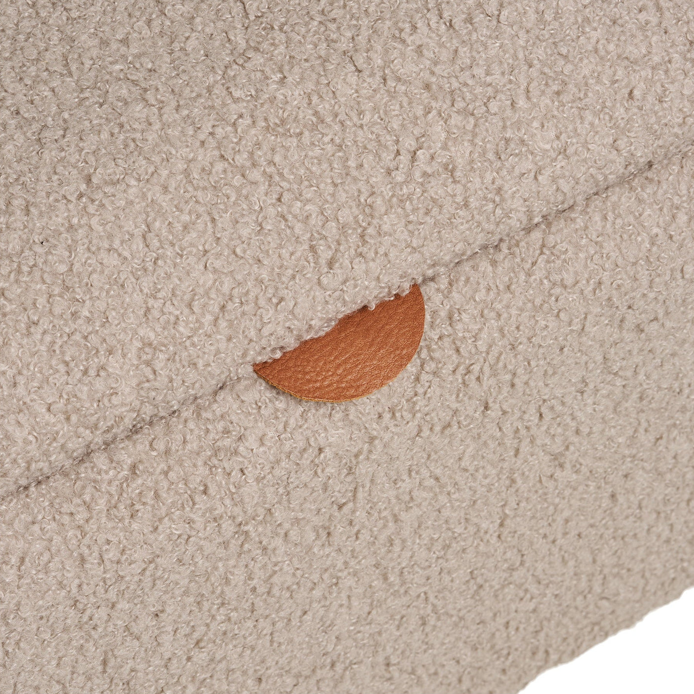 Harlow benk med oppbevaring bouclé beige 95x37x45 cm - bilde 7