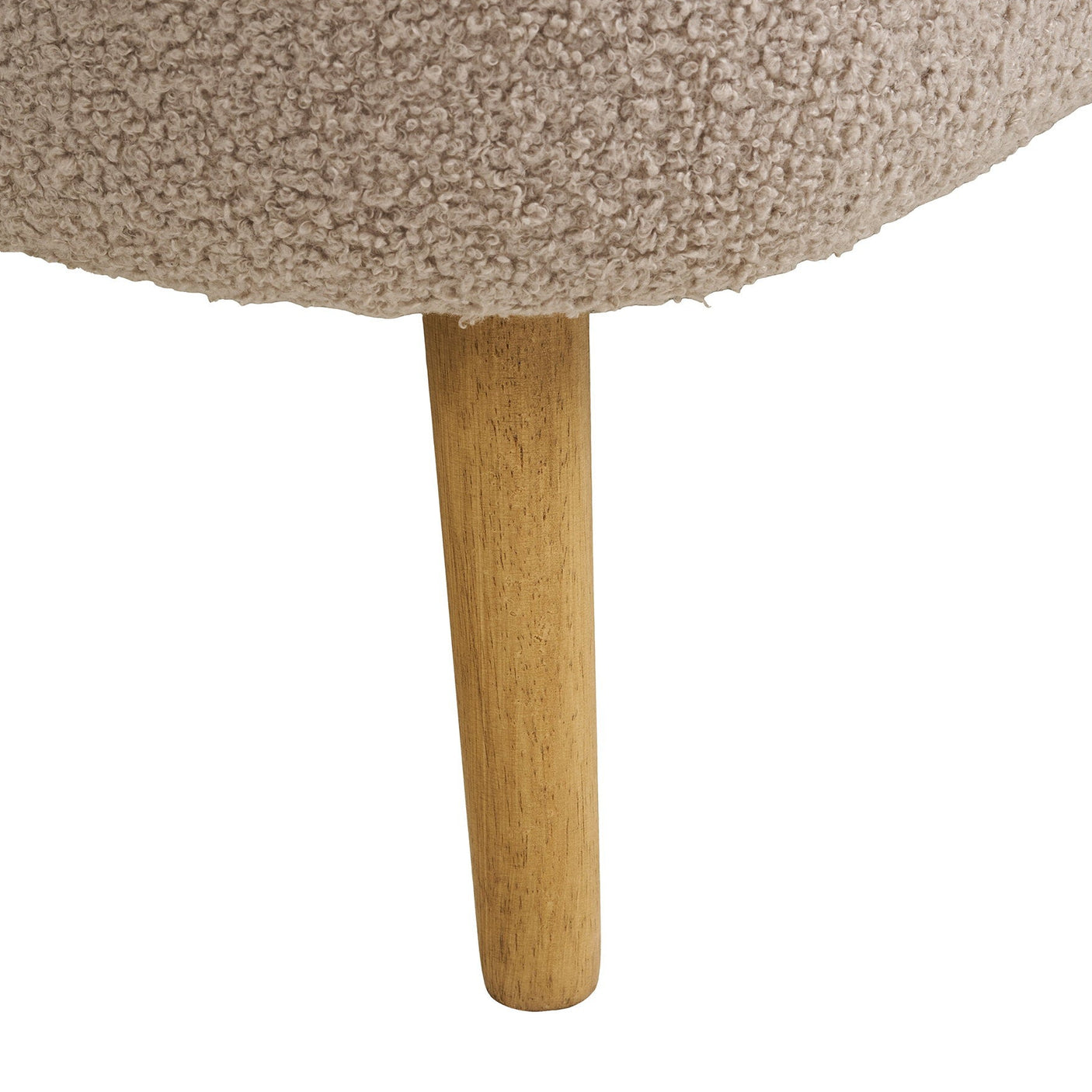 Harlow benk med oppbevaring bouclé beige 95x37x45 cm - bilde 8