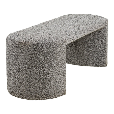 Westport benk bouclé sort og hvit 120x45x44 cm - bilde 3