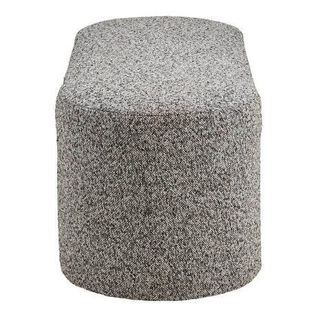 Westport benk bouclé sort og hvit 120x45x44 cm - bilde 4