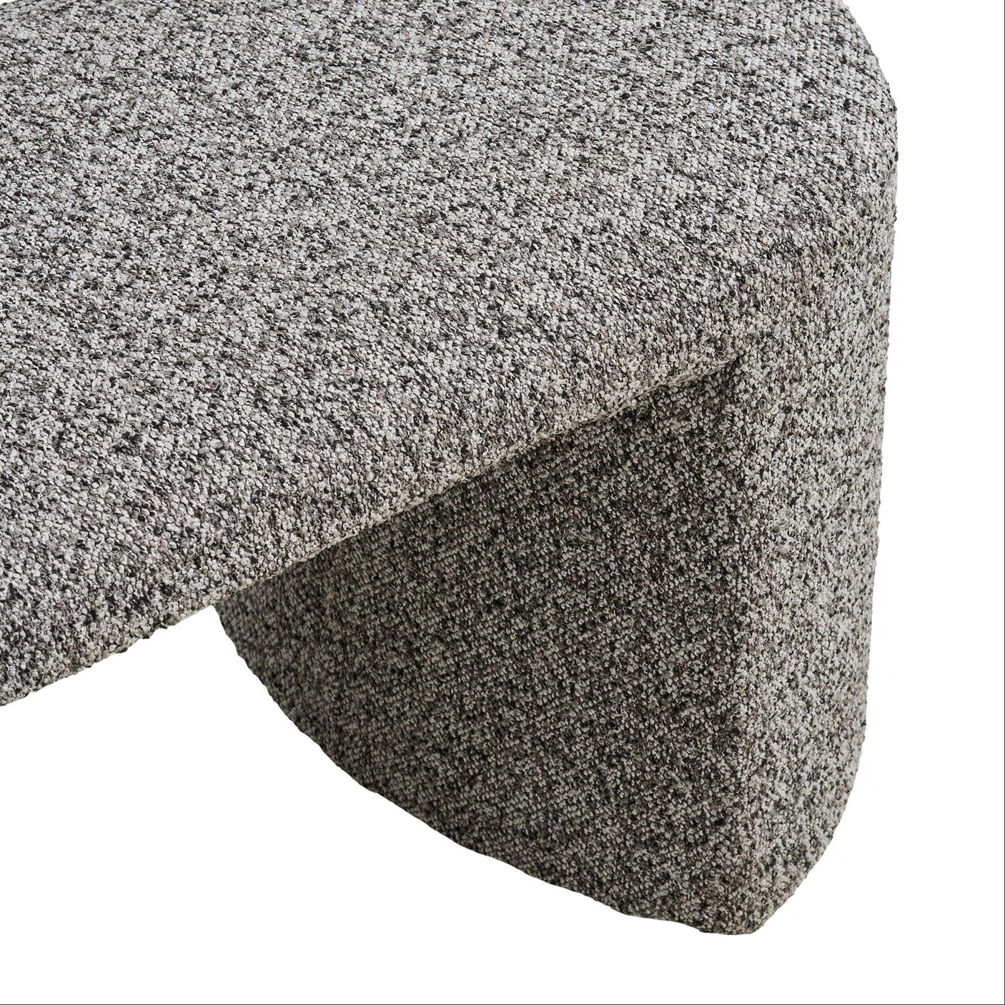 Westport benk bouclé sort og hvit 120x45x44 cm - bilde 5