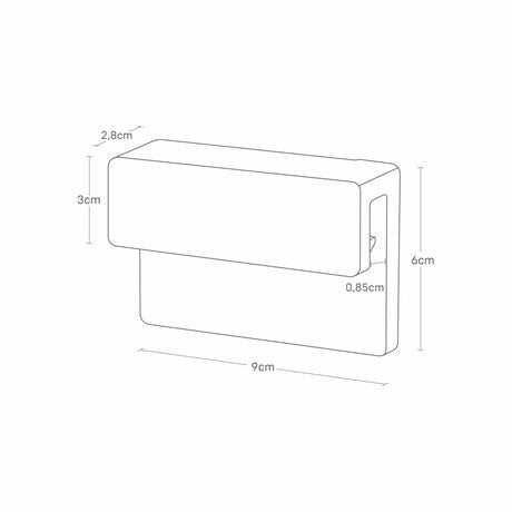Selvklebende tannbørsteholder sort 9 x 6 cm - Lindas Dekor