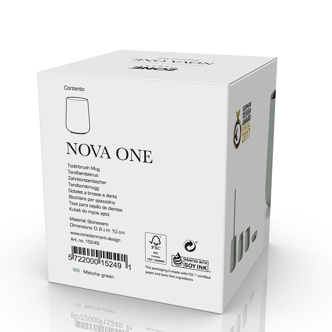 Tannbørsteholder Nova One Matcha Green 10 cm - Lindas Dekor