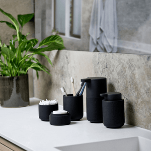 Krukke med lokk Ume sort 10 cm - Lindas Dekor