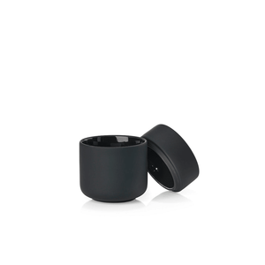 Krukke med lokk Ume sort 10 cm - Lindas Dekor