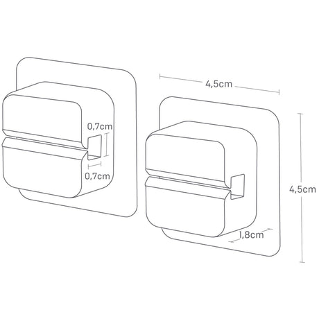 Selvklebende holder 2-pakning til fliser speil metall uten verktøy