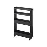 Oppbevaringsvogn på hjul sort 80,5 x 45,5 cm