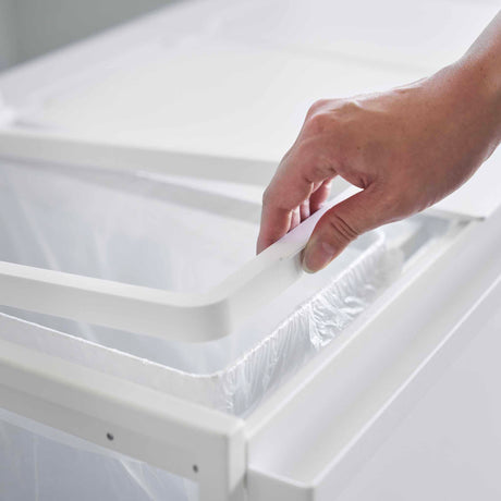 Close up av lokk og materiale