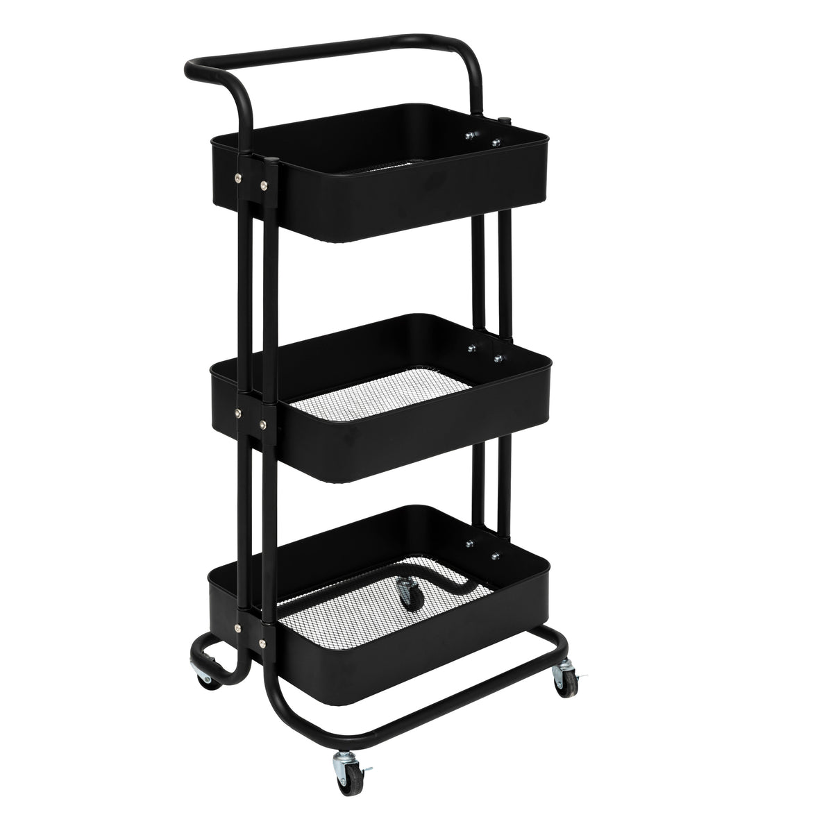 Trillevogn Black Edition 3 hyller sort 86 cm