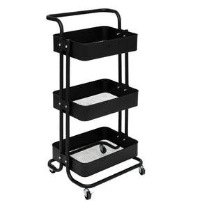 Trillevogn Black Edition 3 hyller sort 86 cm