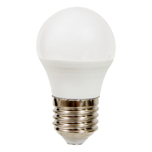 LED-pære med E27-sokkel i kompakt P45-form, 7,7 cm