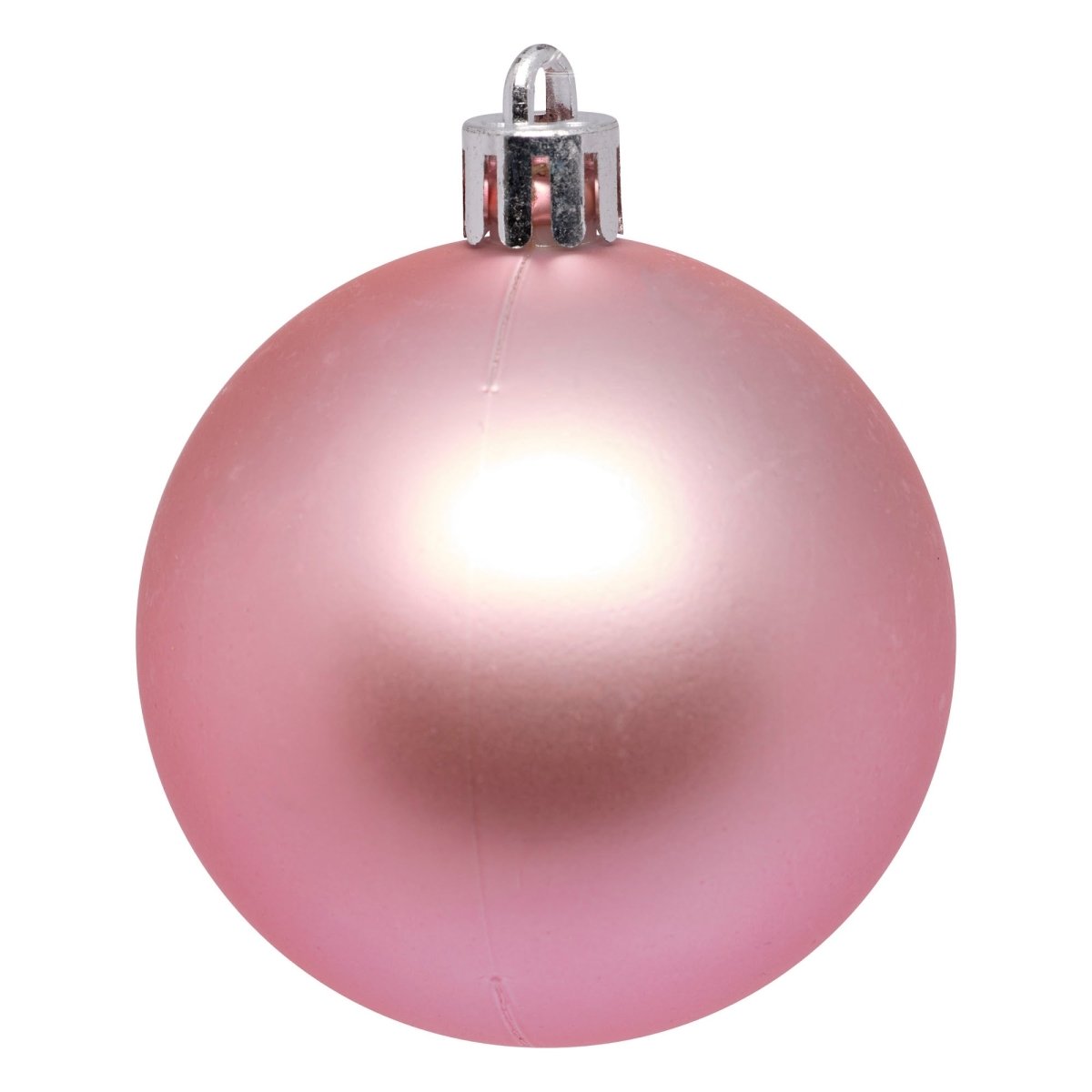 25-pk julekuler rosa 6 cm, rosa matt kule