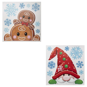 Julestickers figurer 2 design 31 x 38 cm, begge design