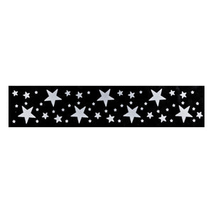 Julebanner stickers hvit 3 design 58 cm, banner med stjerner