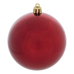 Juletrepynt 18 deler granatrød, rund kule matt minst