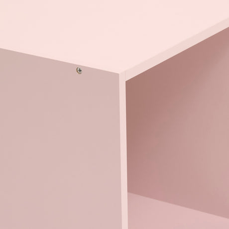 Mix'n Modul reol 3 kuber rosa 94,8 cm, nærbilde av rosa overflate