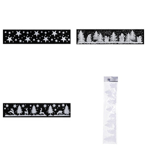 Julebanner stickers hvit 3 design 58 cm, alle 3 banner