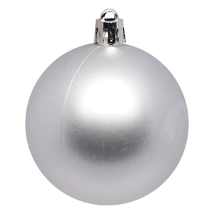 25-pk julekuler sølv 6 cm, sølvkule matt