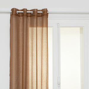 Moly transparent gardin i varm kanel, 135 x 240 cm