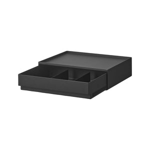 Sort oppbevaringsbrett med magnetiske skillevegger