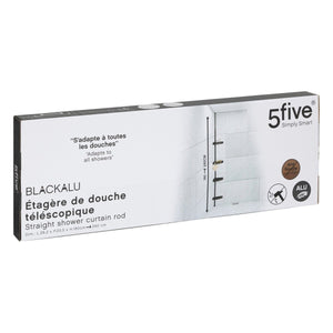 5five Simply Smart Blackalu teleskopisk dusjhylle i original emballasje
