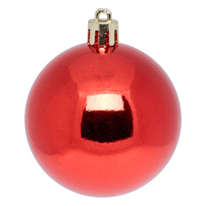 25-pk julekuler rød 6 cm, rød blank kule
