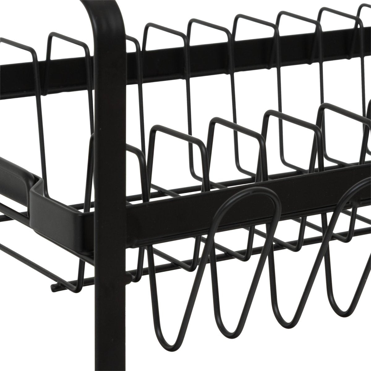 Oppvaskstativ Black Edition 2 etasjer sort 49,5 cm, nærbilde av tallerkenstativet