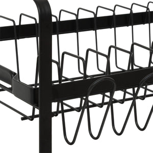 Oppvaskstativ Black Edition 2 etasjer sort 49,5 cm, nærbilde av tallerkenstativet